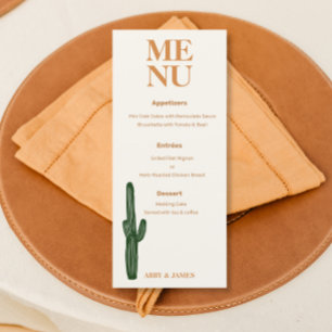 Menu Mariage du désert