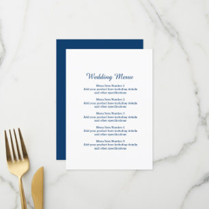 Menu mariage du dîner avec logo d'ancre de bateau 
