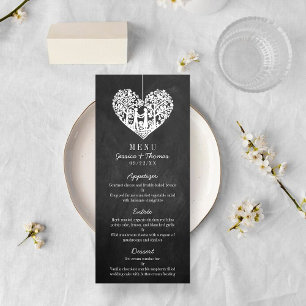 Menu Mariage du tableau de bord de l'arbre cardiaq