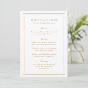 Menu Mariage élégant Florence Gold