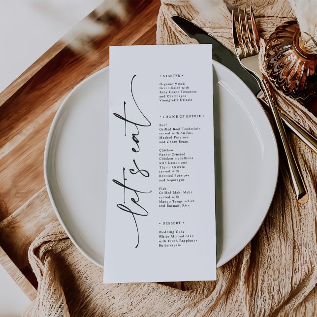 Menu Mariage élégant minimaliste moderne (Créateur téléchargé)