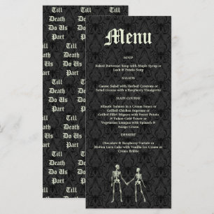 Menu Mariage Elégant Skeletons