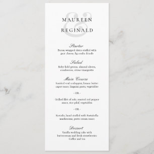 Menu Mariage Élégant Traditionnel