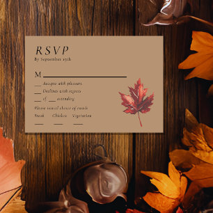 Menu Mariage en terre cuite d'automne simple et mi