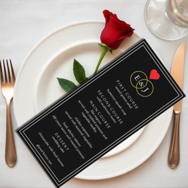 Menu Mariage Entwin Rings (Créateur téléchargé)