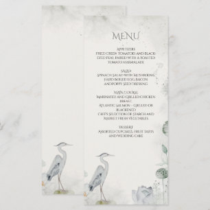 Menu Mariage Ethereal White Floral