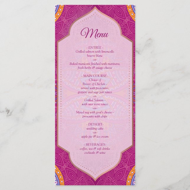 Menu Mariage Exotic Blue Dream Catcher (Devant)