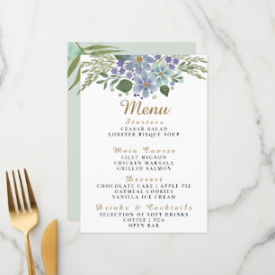 Menu Mariage Feuille 08d Aquarelle