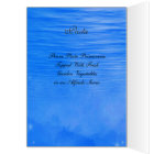 Menu mariage Fleurs bleues et roses