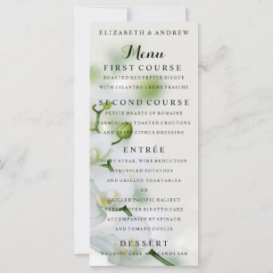 Menu Mariage Fleurs d'orchidées