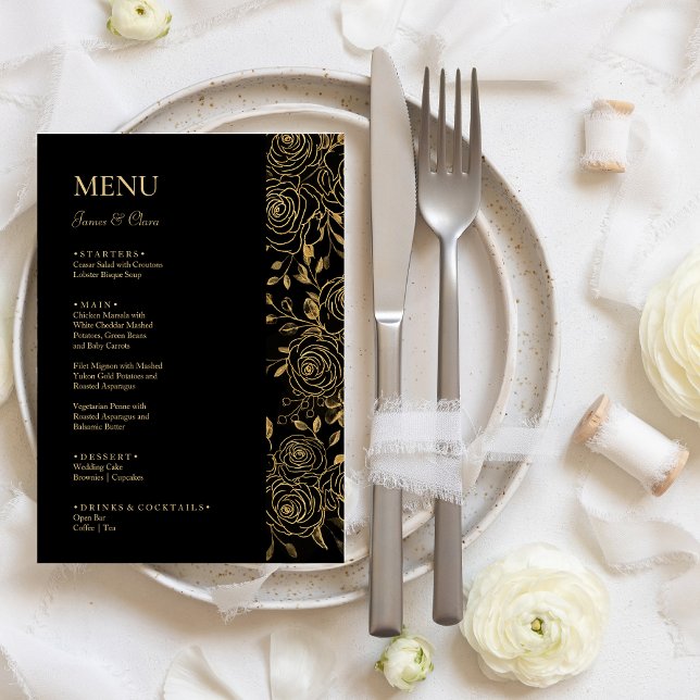 Menu Mariage Fleurs GILDED (Créateur téléchargé)