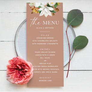 Menu Mariage Floral Clay Assourdi Jardin Botanique