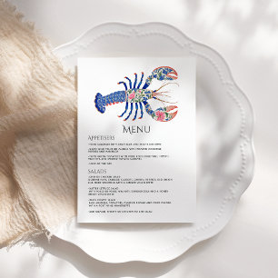 Menu Mariage Floral de Style Marin au Bord de la Mer av