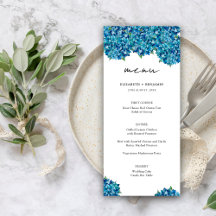 Mariage Floral Élégant Moderne aux Hortensias Bleu
