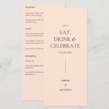 Menu Mariage floral en Pêche