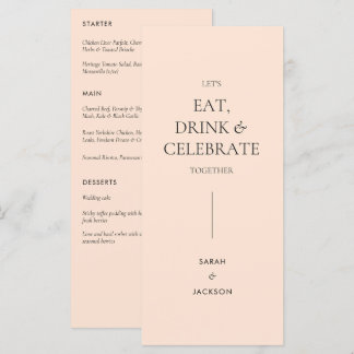 Menu Mariage floral en Pêche
