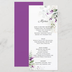 Menu Mariage floral Lavender