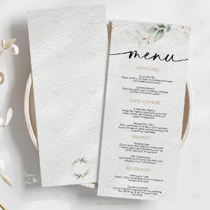 Menu mariage Floral Minimaliste