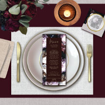 Menu Mariage Floral personnalisé Bourgogne