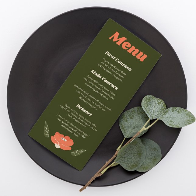 Menu Mariage floral simple (Créateur téléchargé)