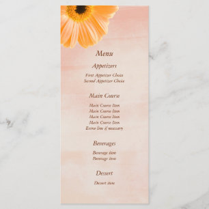 Menu Mariage floral Tangerine
