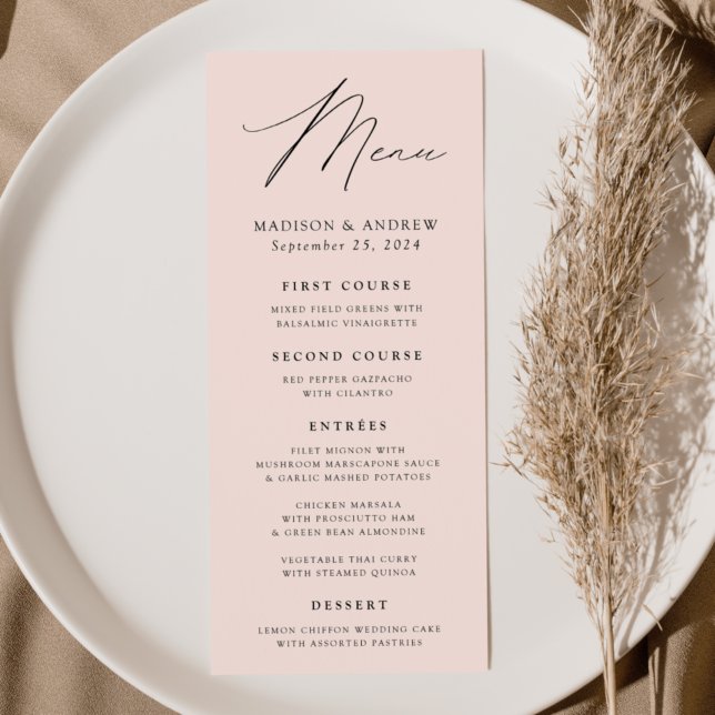 Menu Mariage flush Elegance moderne (Créateur téléchargé)