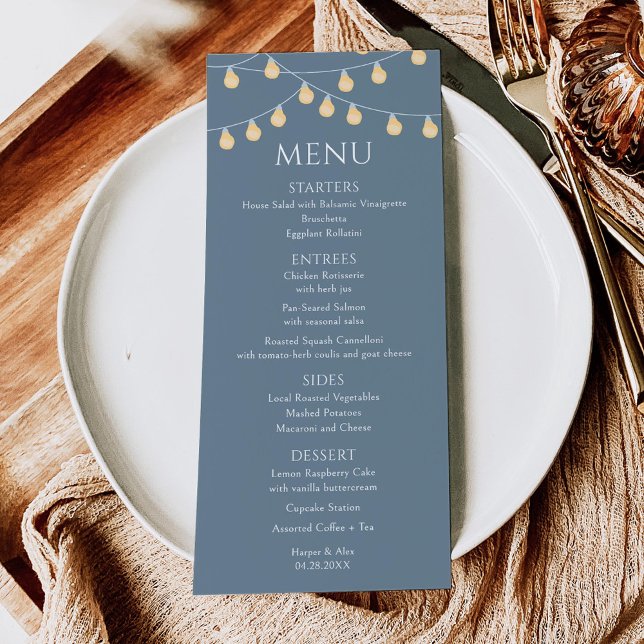 Menu Mariage Garden Lights (Créateur téléchargé)