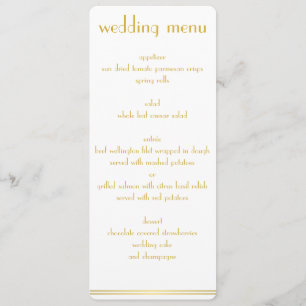 Menu Mariage Gatsby Blanc Et Golden Great