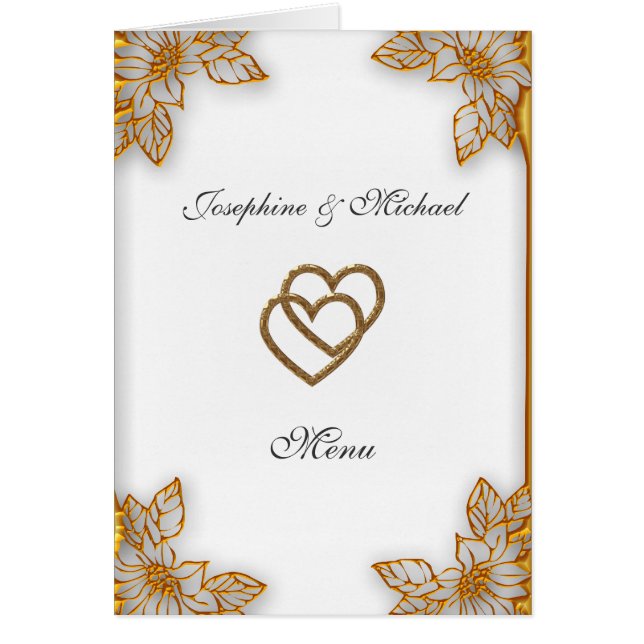 Menu Mariage Gold blanc (Devant)