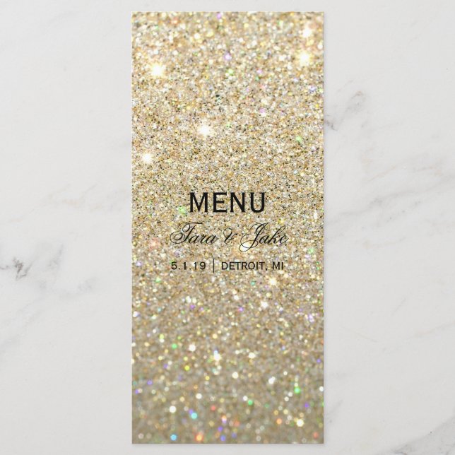 Menu mariage - Gold Glit Fab (Devant)