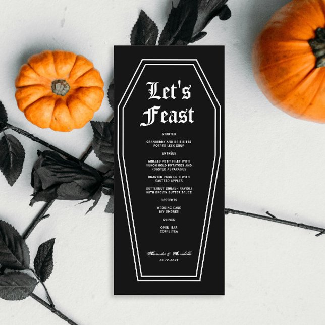 Menu Mariage Halloween do-it-yourself (Créateur téléchargé)