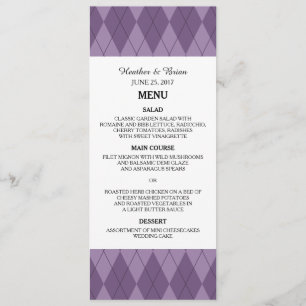 Menu Mariage Jacquard violet