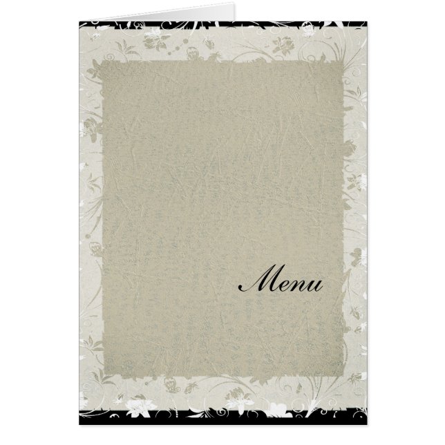 Menu Mariage le plus populaire Vieux papier (Devant)