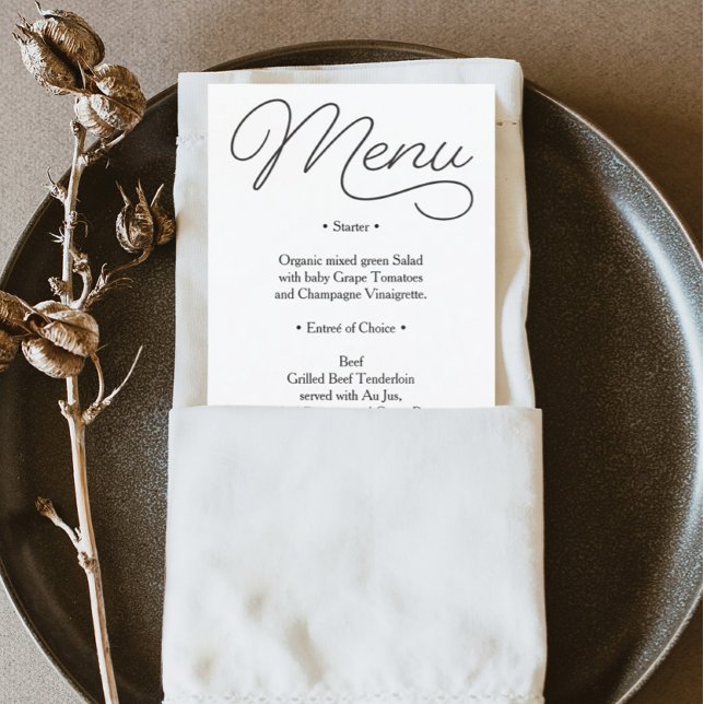 Menu mariage - Menu Fête des mariées - Bien-aimé (Créateur téléchargé)