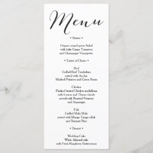 Menu mariage - Menu Fête des mariées - Rustique