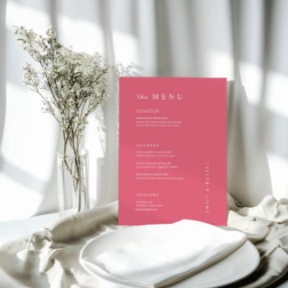 MENU MARIAGE MINIMAL BRIGHT