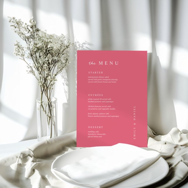 MENU MARIAGE MINIMAL BRIGHT (Créateur téléchargé)