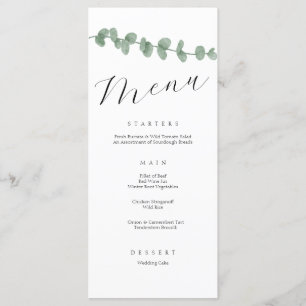 Menu Mariage minimaliste Élégant Simple Calligraph