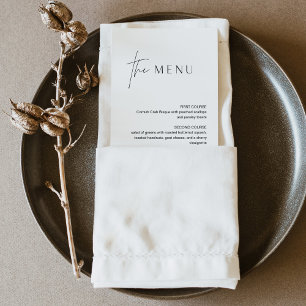 Menu Mariage minimaliste HARLOW 4x9