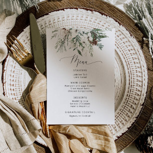 Menu Mariage minimaliste hivernal aux verdures persista