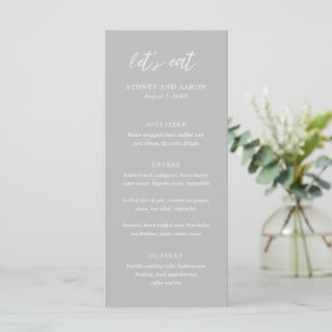Menu Mariage Moderne de Sydney Gray