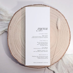 Menu Mariage moderne simple et élégant