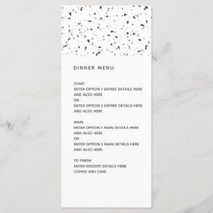Menu Mariage Motif Terrazzo moderne