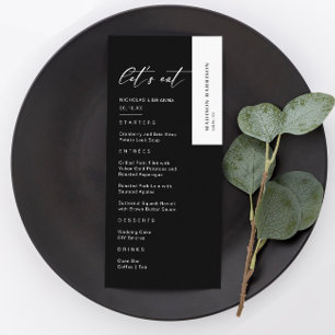 Menu Mariage Noir Chic