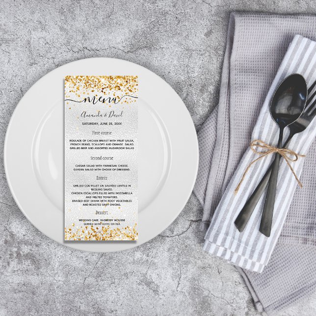 Menu mariage or argenté (Créateur téléchargé)