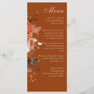 Menu Mariage orange brûlé