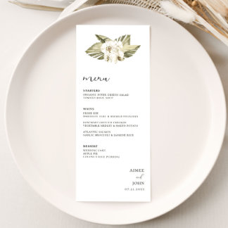 Menu Mariage Orchidée blanche