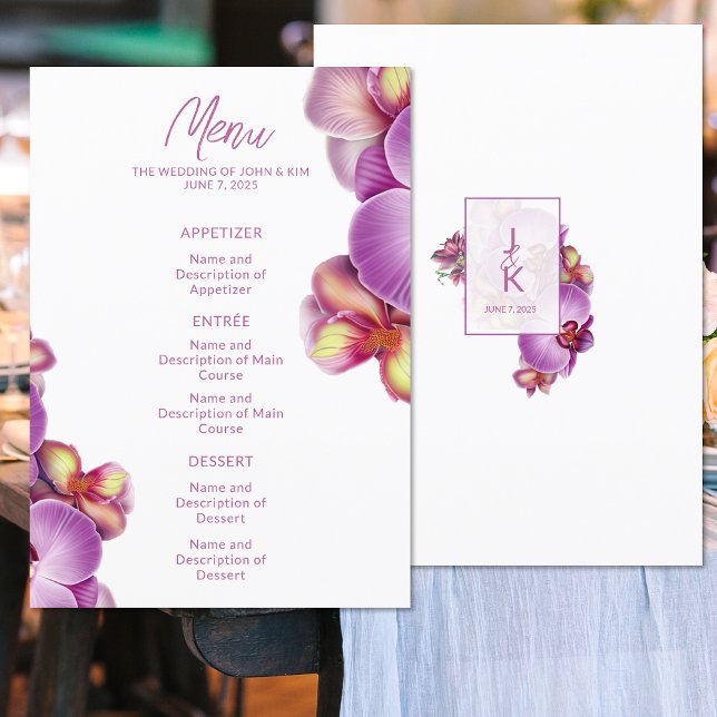 Menu Mariage orchidée moderne (Créateur téléchargé)