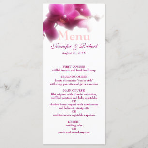 Menu Mariage Orchidée rose