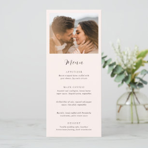 Menu Mariage Photo Neutre Moderne et Terne